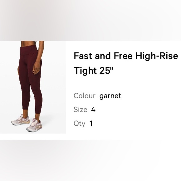 Lululemon Fast & Free Leggings - Picture 1 of 3